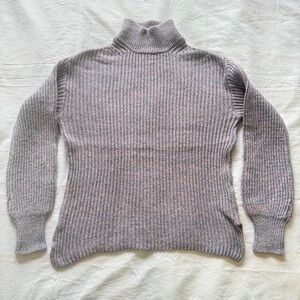 H&M purple Heather Ribbed Turtleneck Sweater Size S